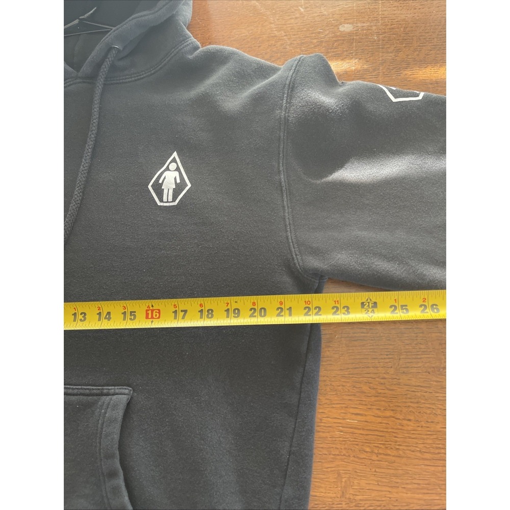 Volcom Girl Skateboard Collab‎ Black Hoodie Men's M - Picture 9 of 11